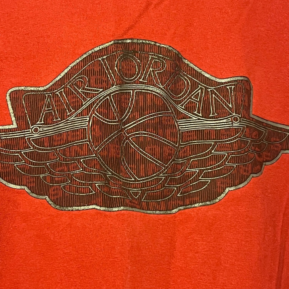 Air Jordan men’s size xxl red ball & wings vintage tee shirt top - Picture 2 of 5